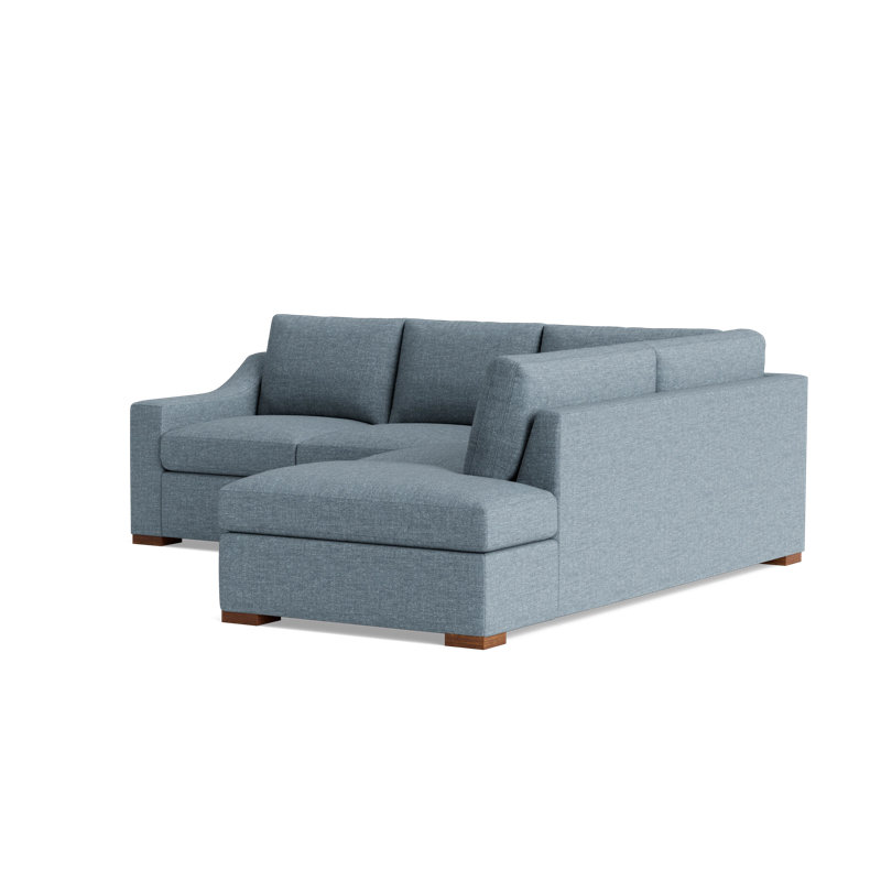 Lucca Sectional, Plush Woven - Tan, Right Hand Facing