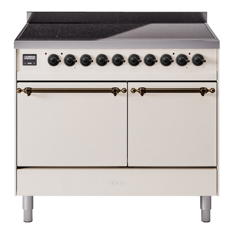Cuisinière à induction 40 pouces avec 6 éléments à induction ILVE Nostalgie II Series (porte en verre)