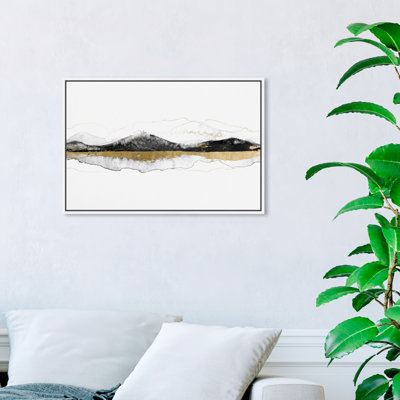 " Abstract Behind These Mountains, Modern & Contemporary White "