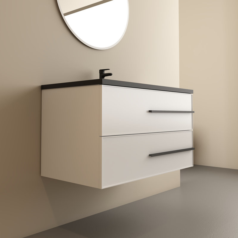 35.4'' Single Bathroom Vanity with Resin Top