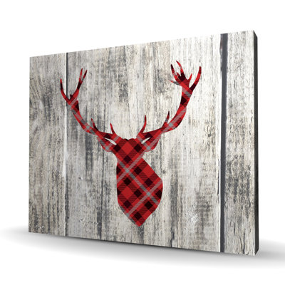 Wood and Deer - Hygge Pattern Canvas for Home Decor