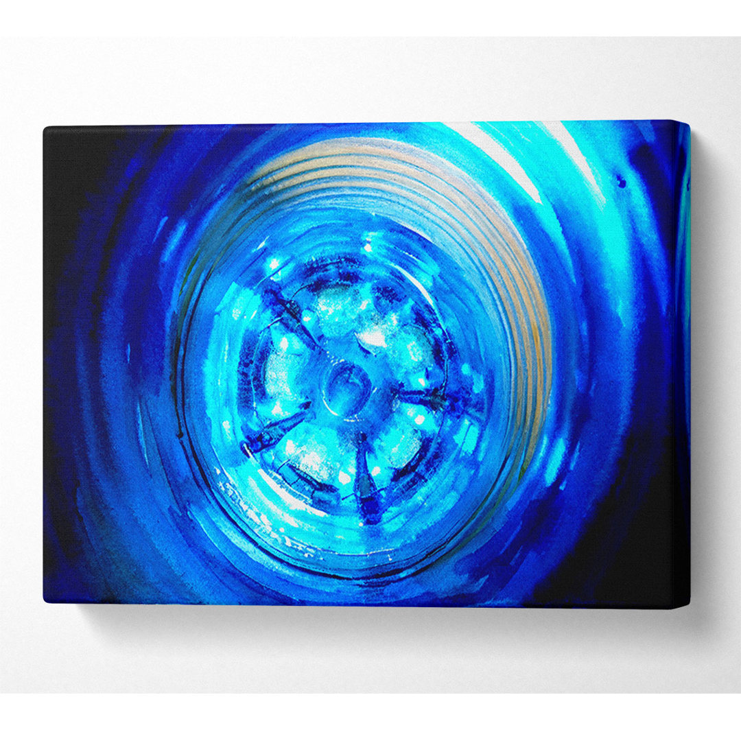 Intensives Blau - Kunstdrucke auf Leinwand - Wrapped Canvas