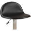Tabouret noir en similicuir, hauteur réglable, ensemble de 2 chaises, base chromée