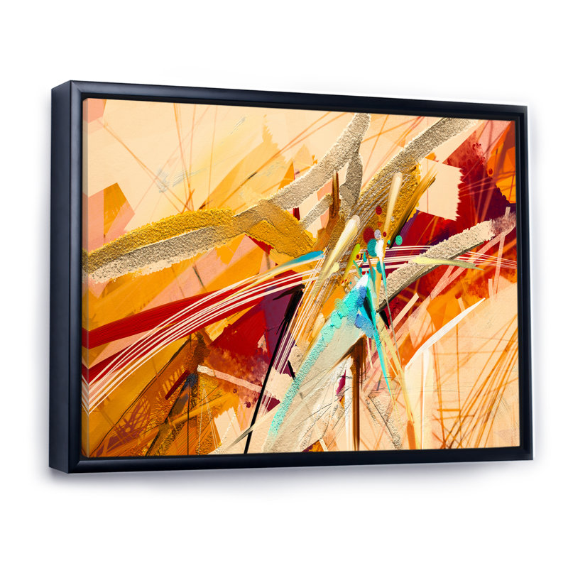 «Paint Waves Impression II», reproduction sur toile, H 16 po x l 32 po x P 1 po, Cadre flottant noir