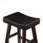 Ensemble de 2 tabourets de bar de style transitionnel, finition noire, bois d'hévéa massif pour les bars décontractés et à la maison, tabouret de bar-873304698-873304700