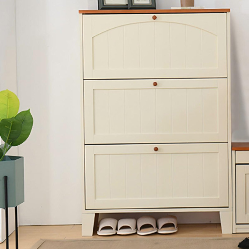 Rangement à chaussures en bois massif beige