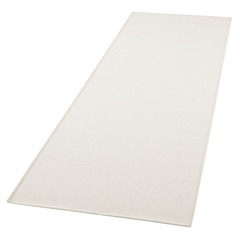 Nature Flatweave Cream White Rug, Runner 80 x 250cm