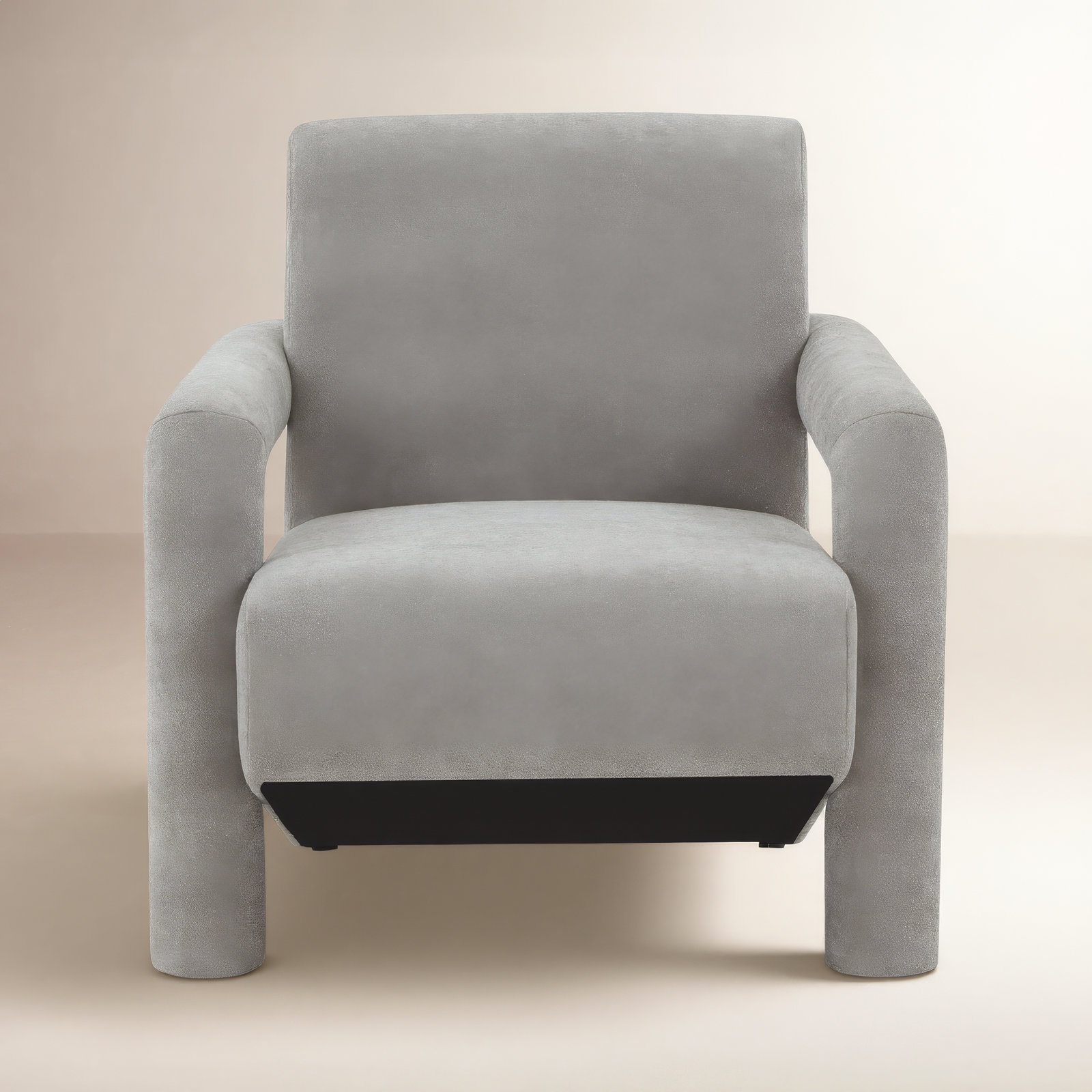 Batula Upholstered Armchair, Gray Boucle