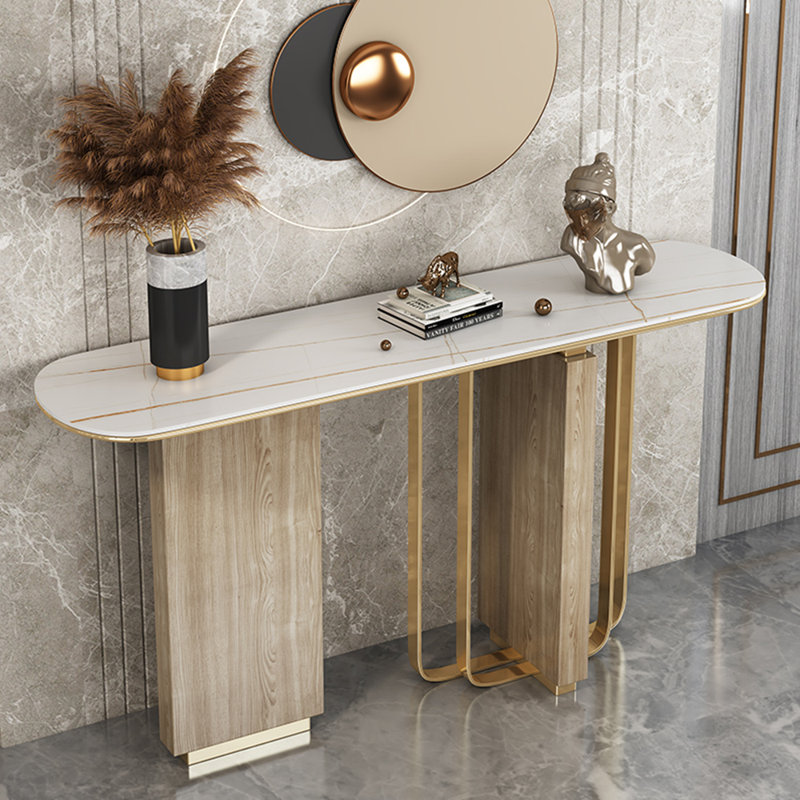 Console Modern Luxury, Blanc / beige, H 33,4 po x l 47,2 po x P 13,7 po