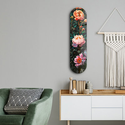 Elegant Decorative Tempered Glass Painting, 7.9 x 31.5 inches | 100% Tempered Glass (Thickness: 0.16 inches) | UV Printed Design, Perfect for Home Décor & Wall Art, Durable and Stylish Addition to Any Room