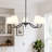 5-Light Chandelier with Fabric Shades-957192711-971831248