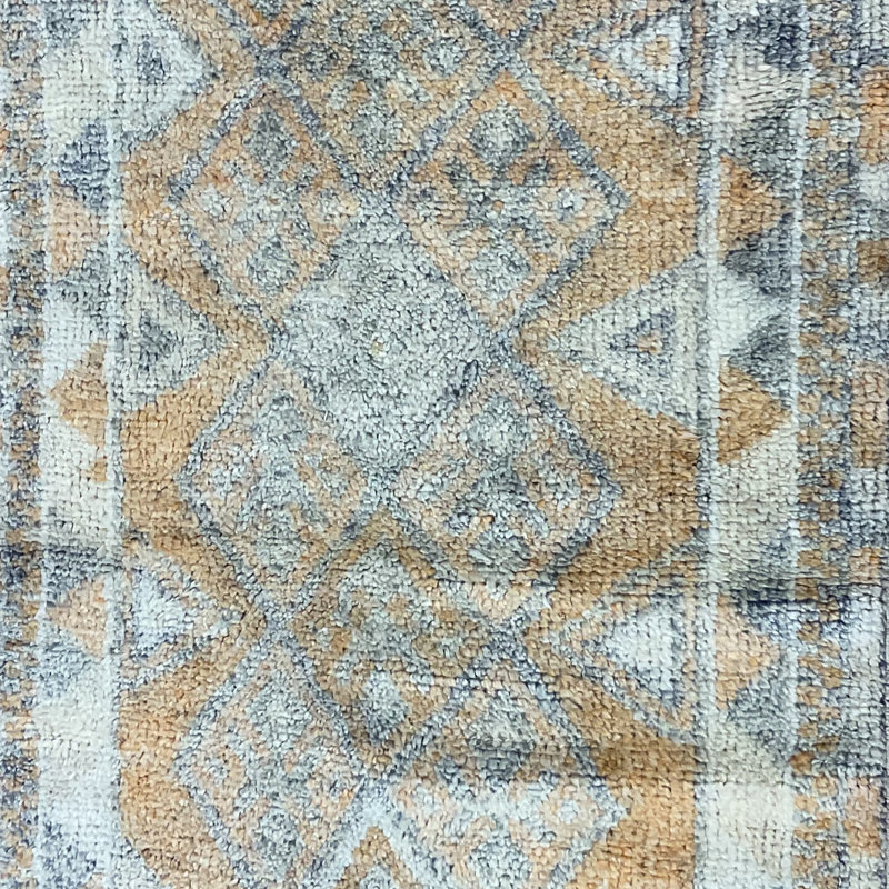  Handmade Turkish Oushak Wool Runner