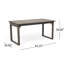 Table de salle à manger extensible en bois gris