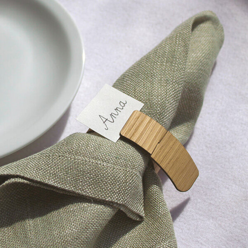 Nelumbo Wood Napkin Ring, Oak