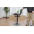 Pet-Friendly Adjustable Height Swivel Bar Stool with Back, Scratch-Resistant Tech Fabric, Footrest and Black Metal Base – Durable Bar Chair for Kitchen Island, Dining Bar, Cat & Dog Owners-370127098-370127097