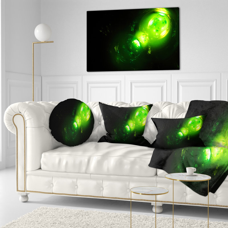 Bulles d'air sous l'eau - Coussin imprimé abstrait