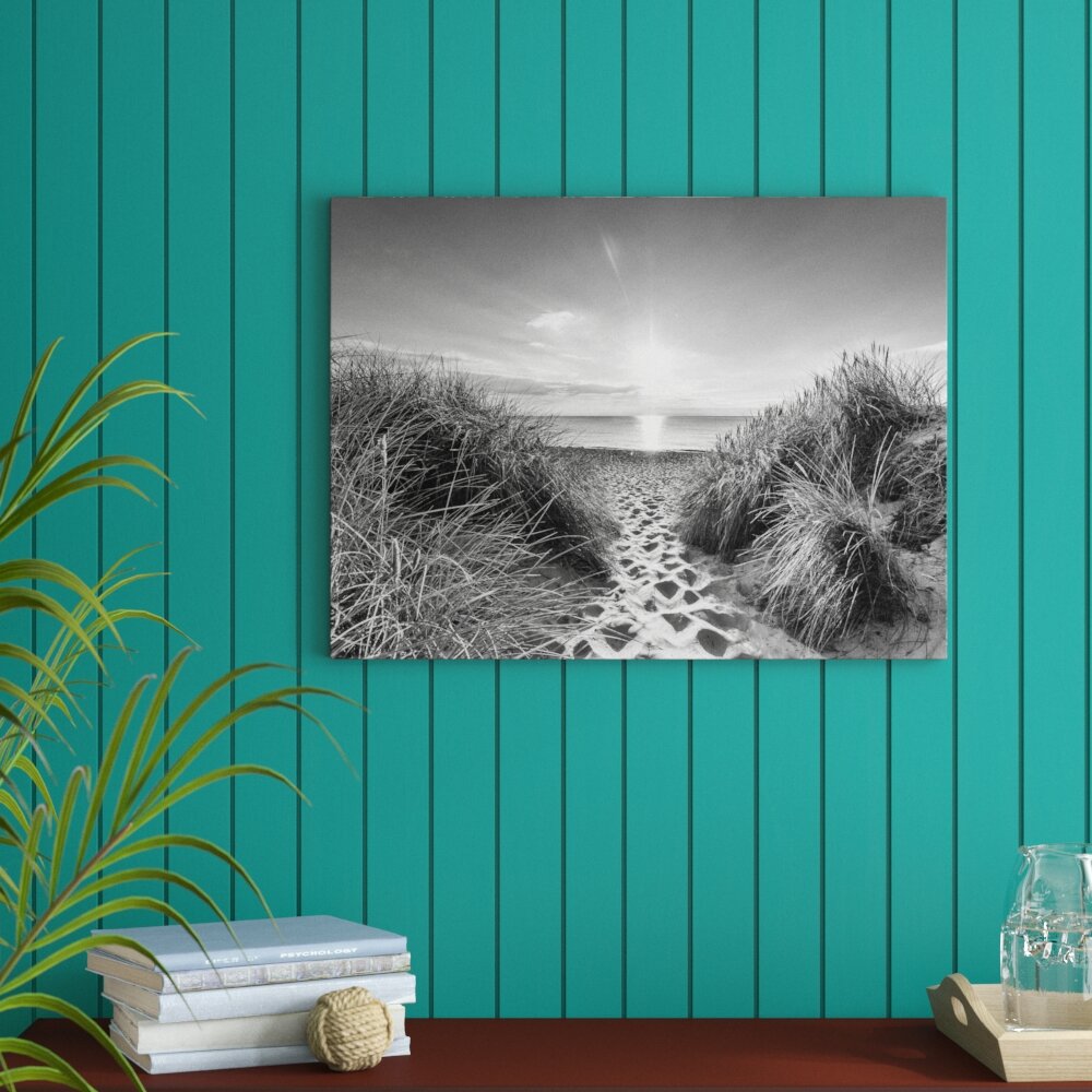 Leinwandbild „Der Weg ins Meer“, Fotodruck