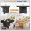 Table de salle à manger ovale extensible de style ferme moderne avec pied central et patins réglables pour une utilisation polyvalente en cuisine