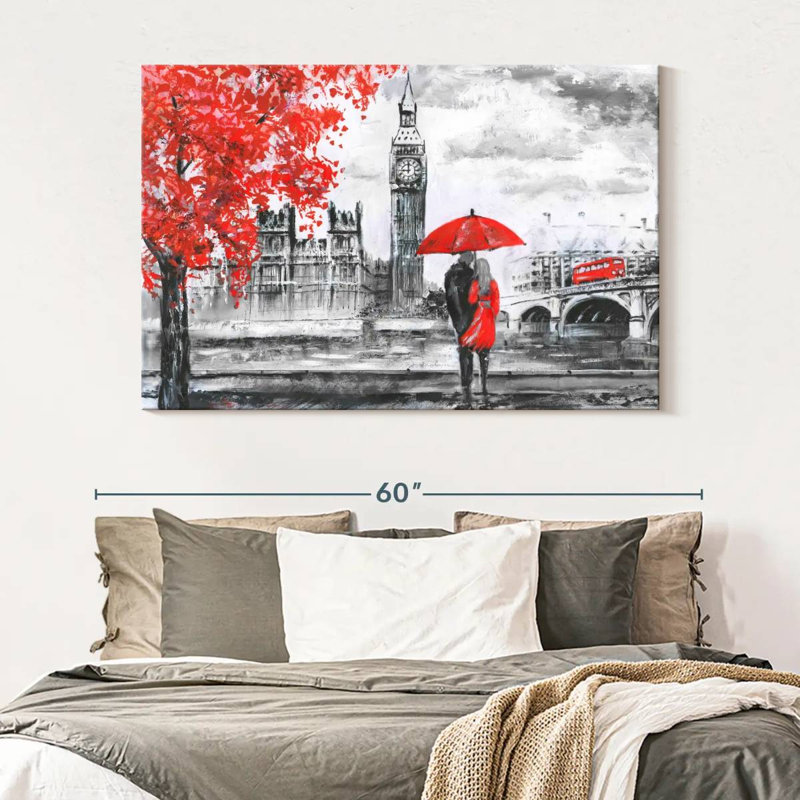 Ravi London Lovers, 34" H x 51" W