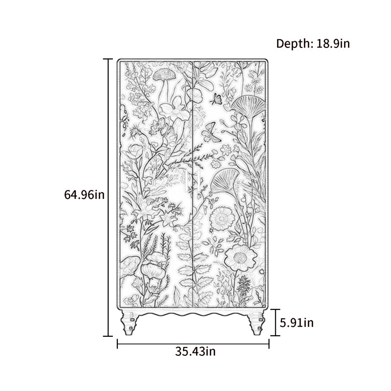Garde-robe moderne pour chambre double, Blé / blanc ivoire