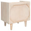 Table de chevet l 19 po Kerstetter - Élégante table de chevet en bois avec quincaillerie or et plateau en marbre-527908845