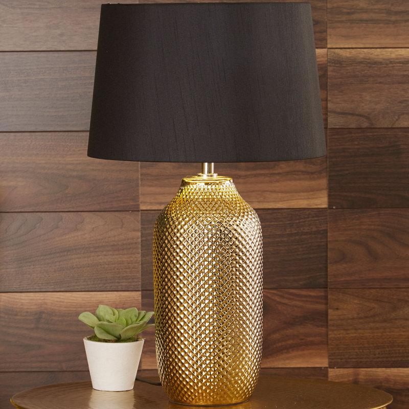 Soler Ceramic Table Lamp, Gold