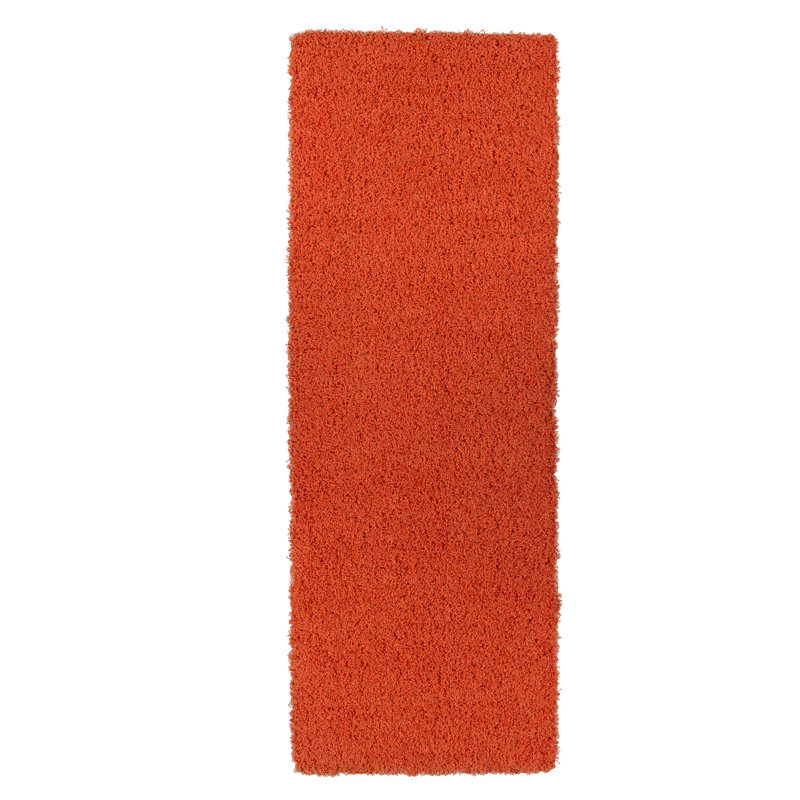 Tapis décontracté orange, Tapis de couloir 2 pi x 5 pi