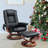 Leather Heated Massage Recliner Chair with Ottoman-1545968108
