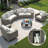 Chayenne 8 - Person Patio All-weather Wicker Outdoor Conversation Set With Swivel Rocking Chairs & Storage Table