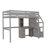 Ffyon Twin Over Twin L Shape Bunk Bed with Built-In Desk-1422619446