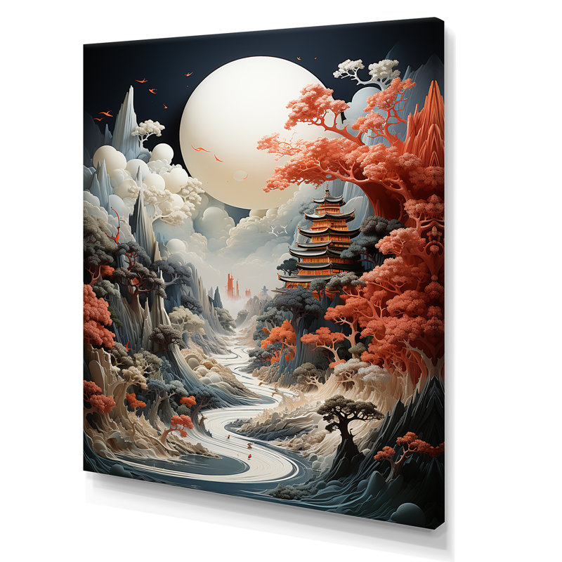 Fantaisie, autres cultures du monde, Toile tendue, H 44 po x l 34 po x P 1,5 po