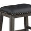 Ensemble multifonctionnel 5 pièces à hauteur de comptoir avec table et 4 tabourets, idéal pour un coin repas et un présentoir ouvert, avec sièges rembourrés et garniture décorative-1173749450-1173749490-1173749448