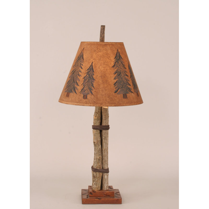 Cannonleague Sticks And Wooden Table Lamp
