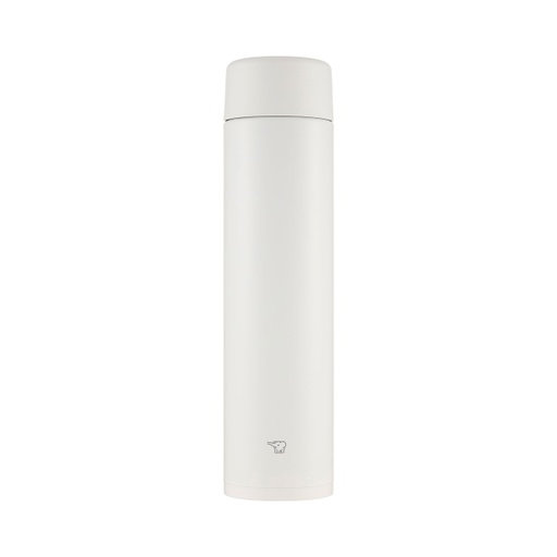 Tasse en acier inoxydable avec couvercle Zojirush 0,48L, Verre à vin sans pied, Blanc pâle