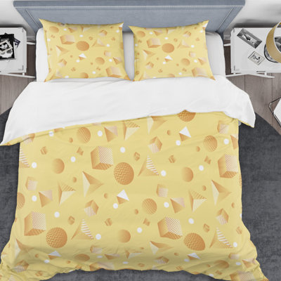 Ensemble de housse de couette Minimal al Shapes Mid-Century