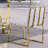 Bilgola White and Gold Leather Dining Chairs