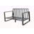 Double Sofa + Rectangular Coffee Table, Light Gray Cushions-958156095-958156080