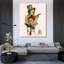 «Bungalow Rose Fab», reproduction d'art sur toile tendue sous le titre: Ours banjo-1702272884