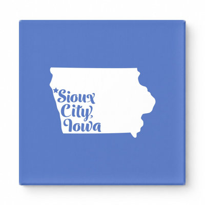 Home Sweet Sioux City — Iowa State Silhouette — Canvas Wall Art