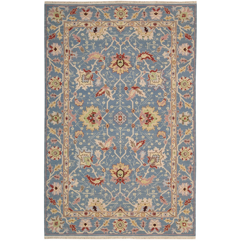 Tapis Hillendale en laine tissé à la main et à plat Hillillalee, Rectangle 8 pi 10 po x 11 pi 10 po