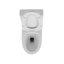 Toilette allongée blanche une pièce avec double chasse, hauteur confortable, siège à fermeture douce, certifiée CUPC et WaterSense