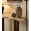 Console Travertine avec pieds en bois massif-568751952