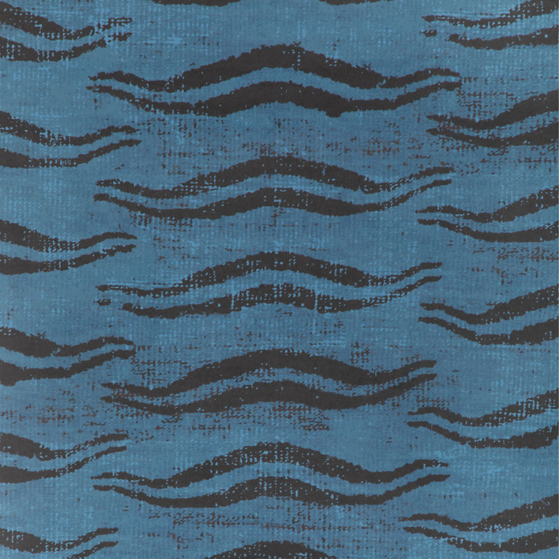 Barwick Beckett Animal Print Cellulose blend Wallpaper Roll, Azure