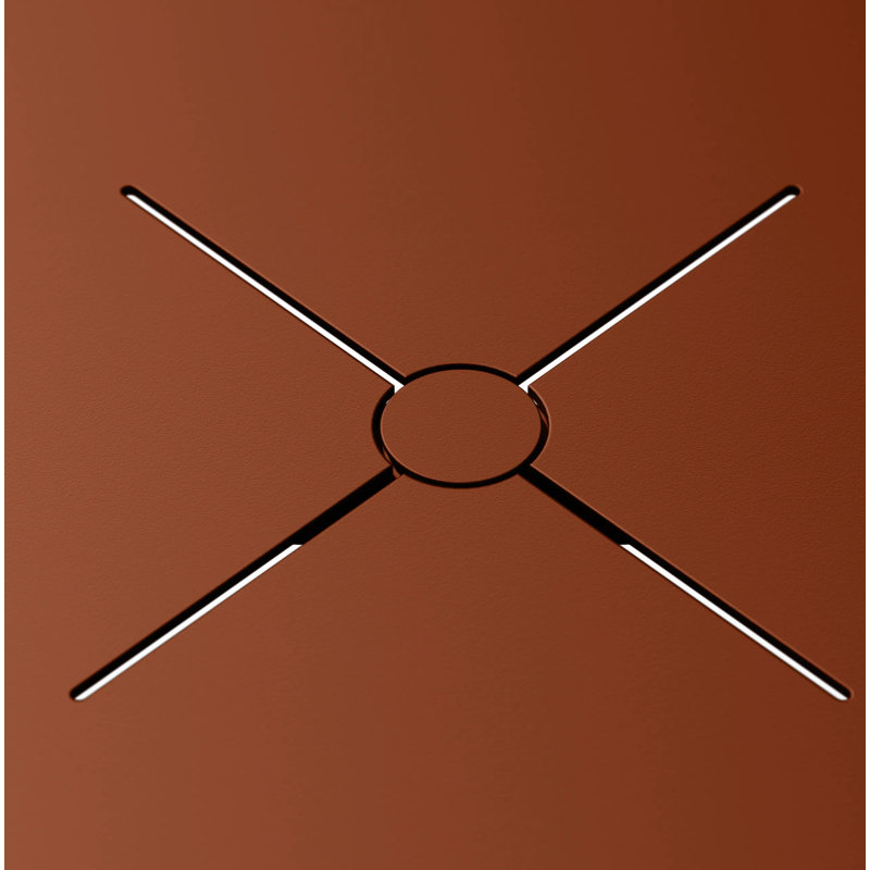 X Table, 48" Circular Dining Table, Rust