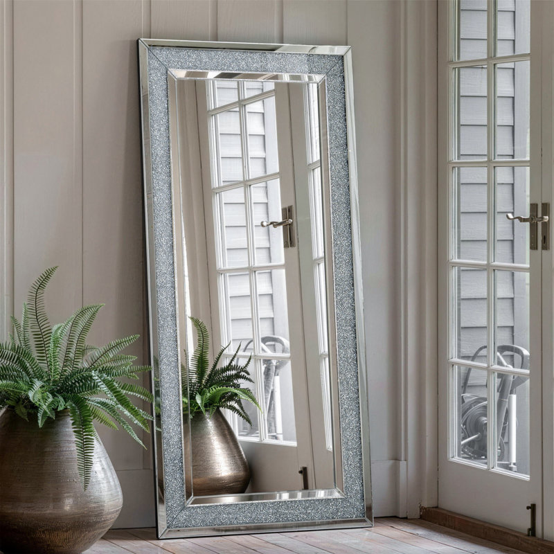 Casmer Glass Large Full Length Floor Mirror Wall Mounted 