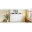 Lit escamotable mural avec grand espace de rangement et rayures
