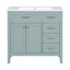Ensemble de meuble-lavabo 36 po avec évier, armoire de salle de bain avec 5 tiroirs, structure solide et panneau en bois aggloméré-1344502883
