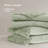 Elegant Sage King Bedding Set, Polyester Cotton Blend, Cozy Cottage Style