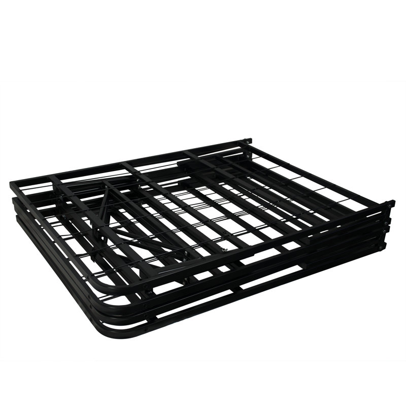 Boyd 18" Black Metal Full Platform Bed Frame with Storage