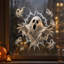 Décorations d'Halloween : autocollants pour fenêtres, sorcière effrayante, citrouille, fantôme, autocollants pour vitres amovibles, décorations de fenêtre effrayantes pour Halloween.-736952747